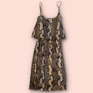 Snake skin print summer dress